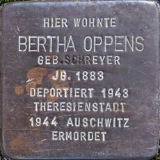 Stolperstein dedicated to Bertha Oppens