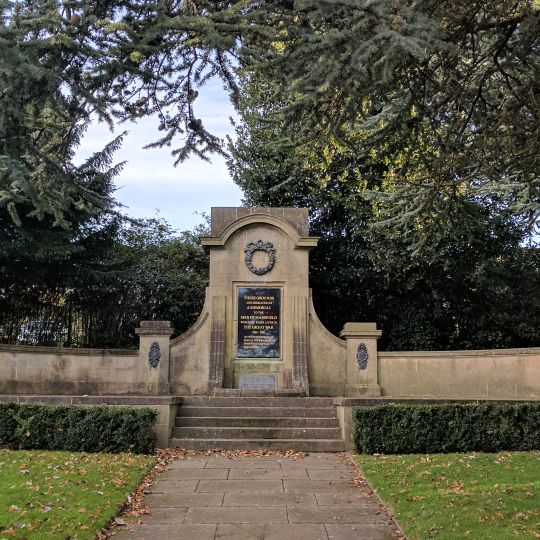 War Memorial on North West Side of Carr Bank Memorial Park