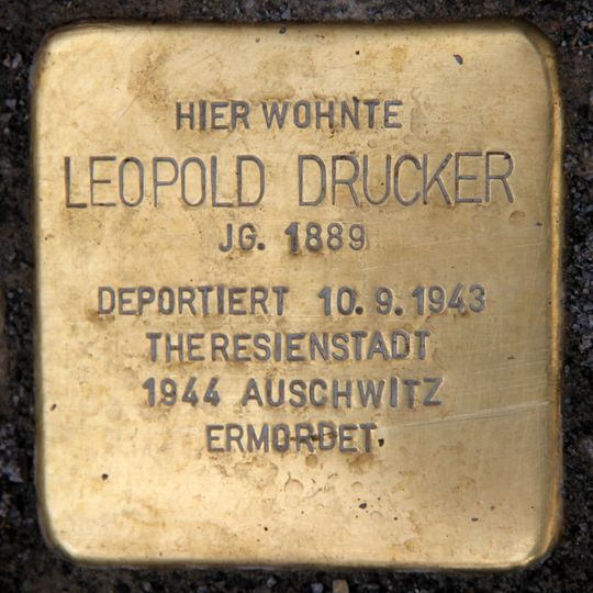 Stolperstein à la mémoire de Leopold Drucker