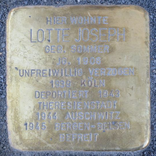 Stolperstein en memoria de Lotte Joseph