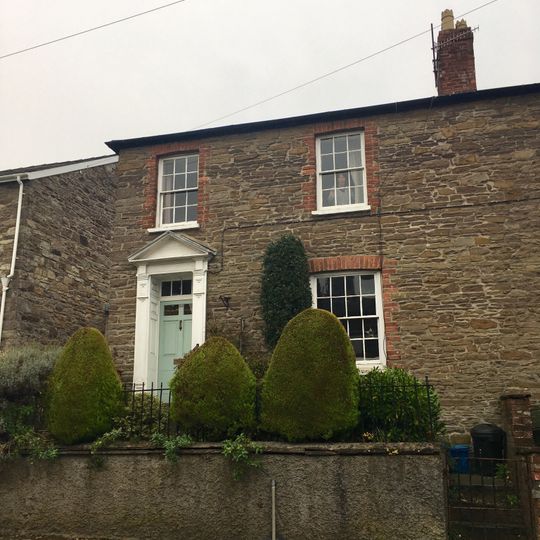 House, including forecourt walls and railings