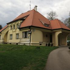Villa with an ornamental garden area