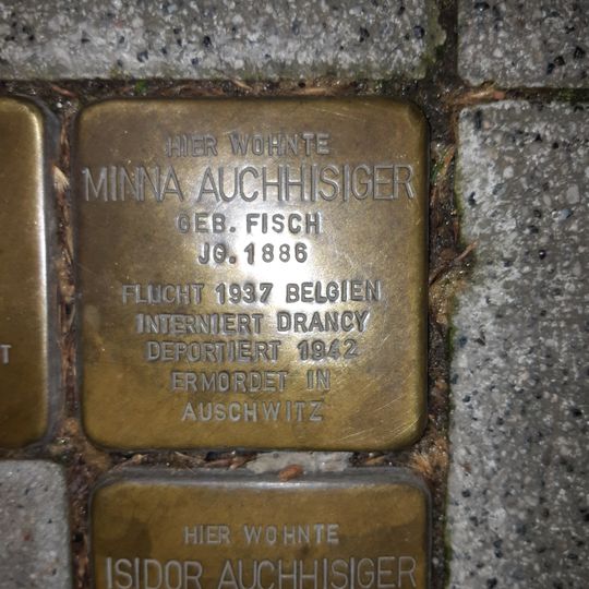 Stolperstein dedicated to Minna Auchhisiger