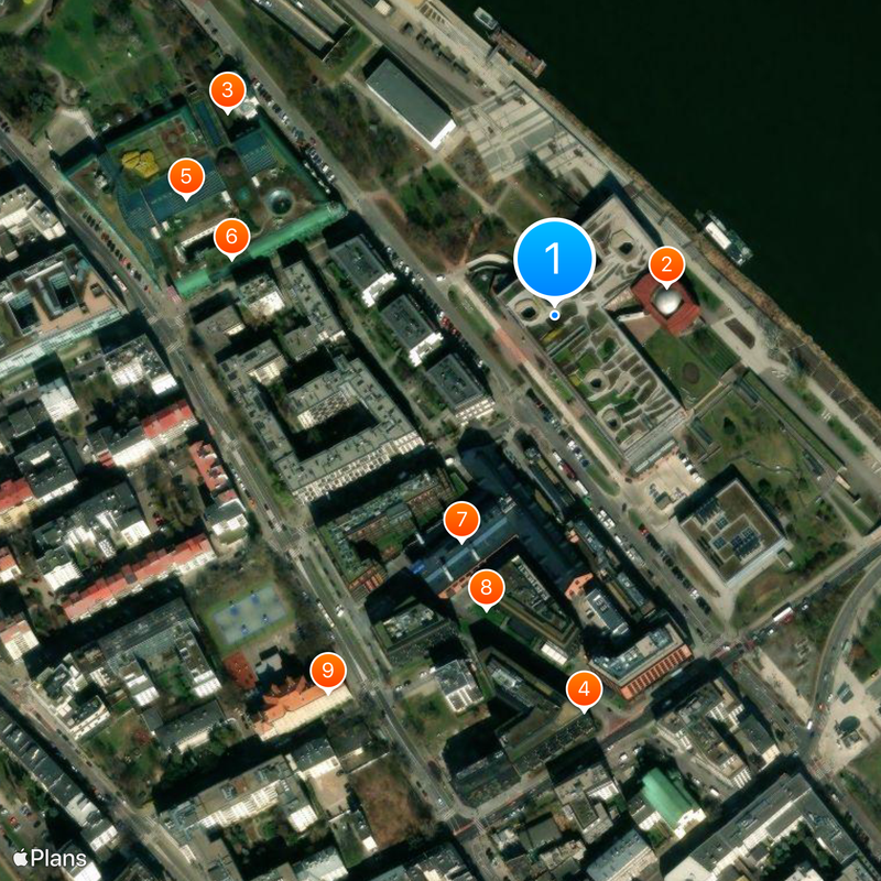 Copernicus Science Centre Map