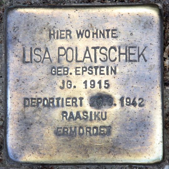 Stolperstein dedicated to Lisa Polatschek