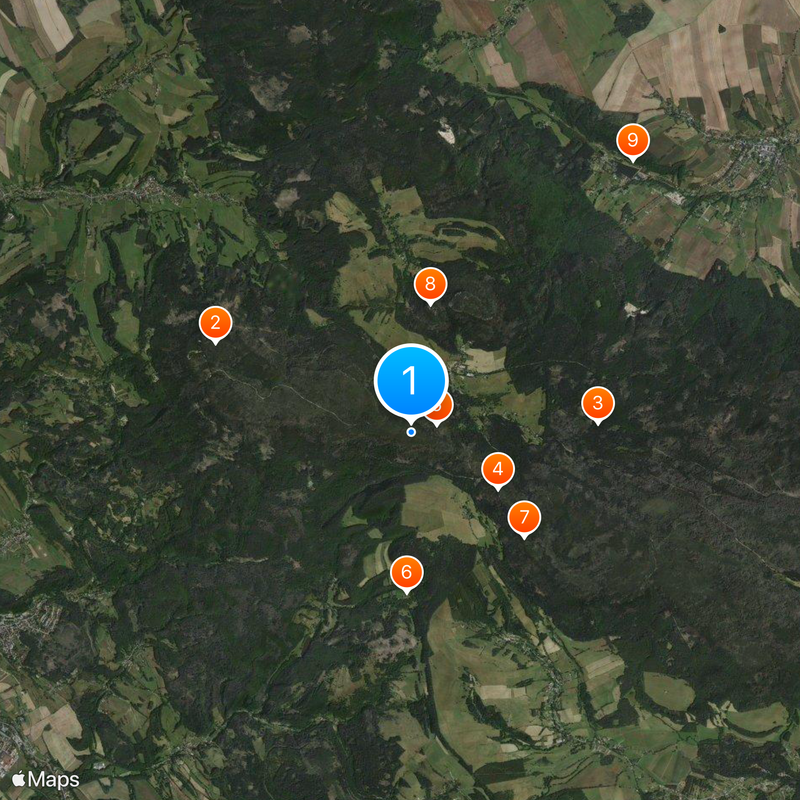 Stołowe Mountains Map