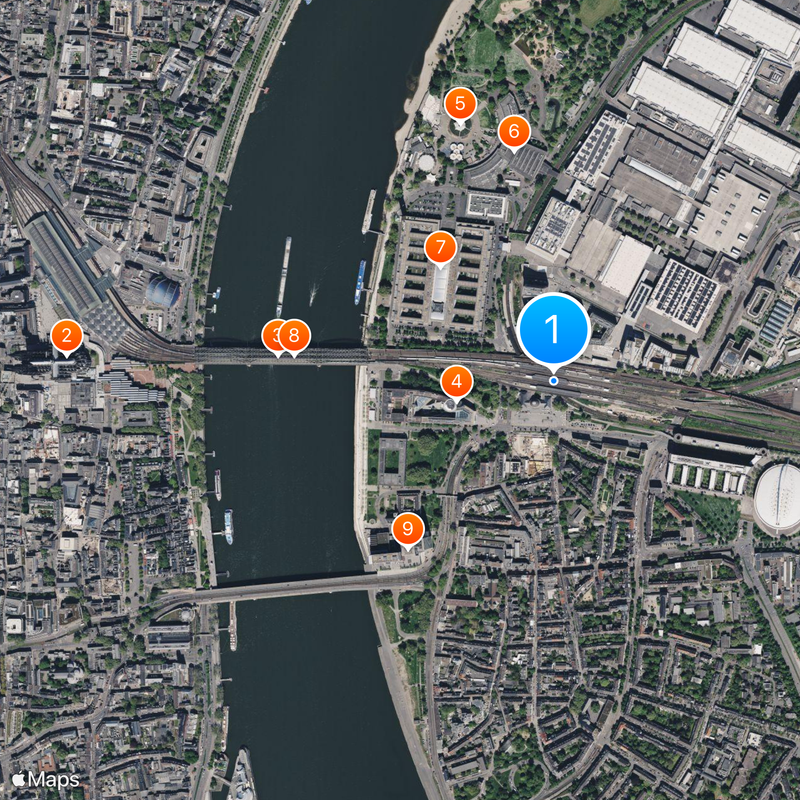 Köln Messe/Deutz station Map