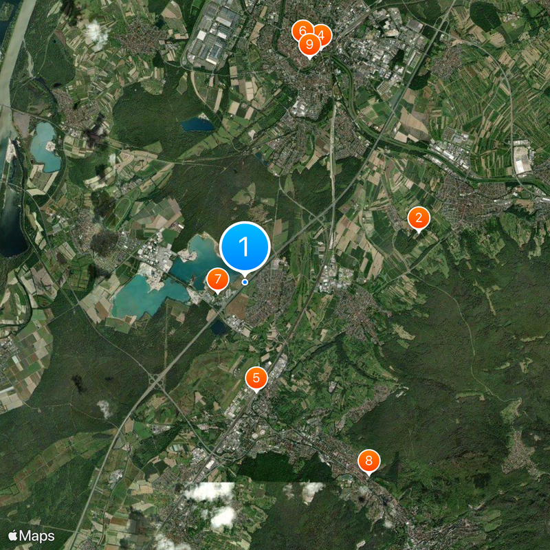 Bundesautobahn 5 Carte