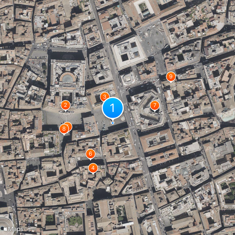 Columna de Marco Aurelio Mapa