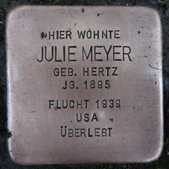 Stolperstein à la mémoire de Julie Meyer