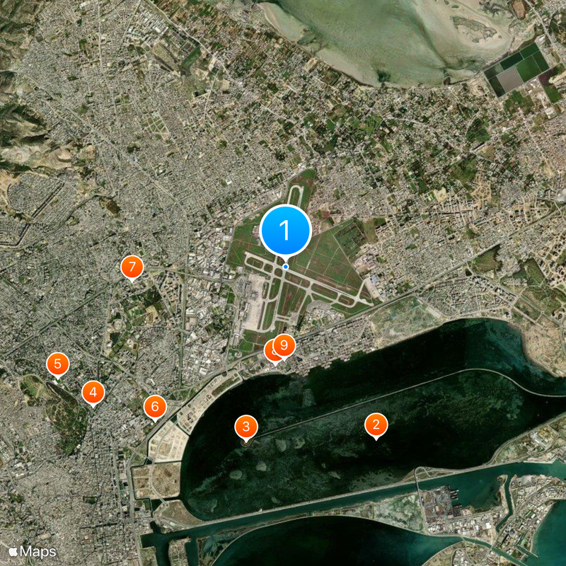 Tunis–Carthage International Airport Map