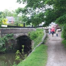 Marple Locks Number 12 and adjoining footbridge on Peak Forest Canal