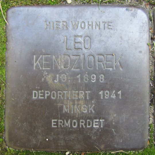 Stolperstein dedicated to Leo Kendziorek