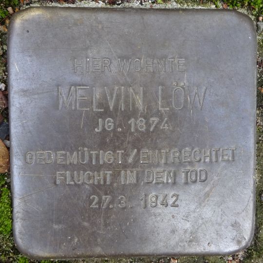 Stolperstein en memoria de Melvin Löw