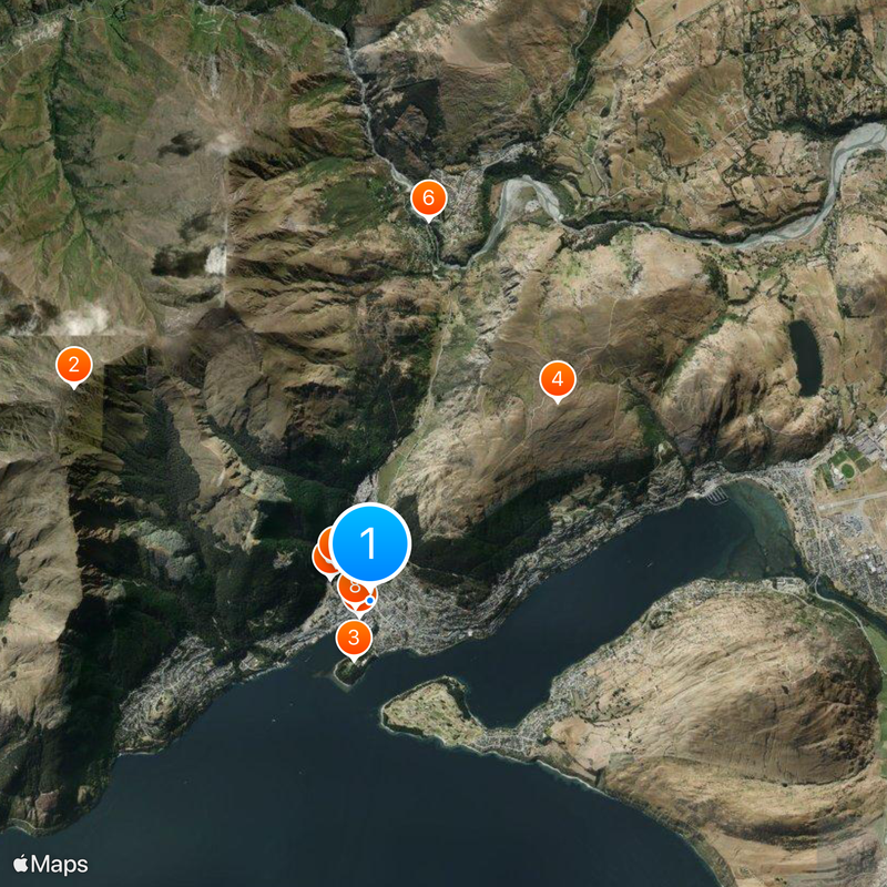 Queenstown Mapa