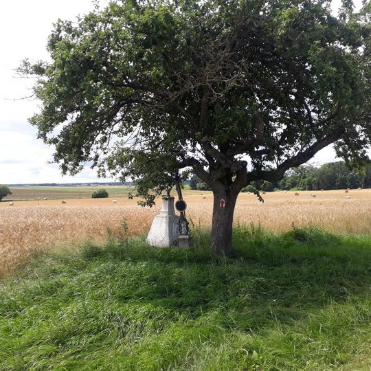 Kříž západně od Dolních Slověnic u rozcestí