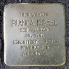 Stolperstein à la mémoire de Bianca Israel