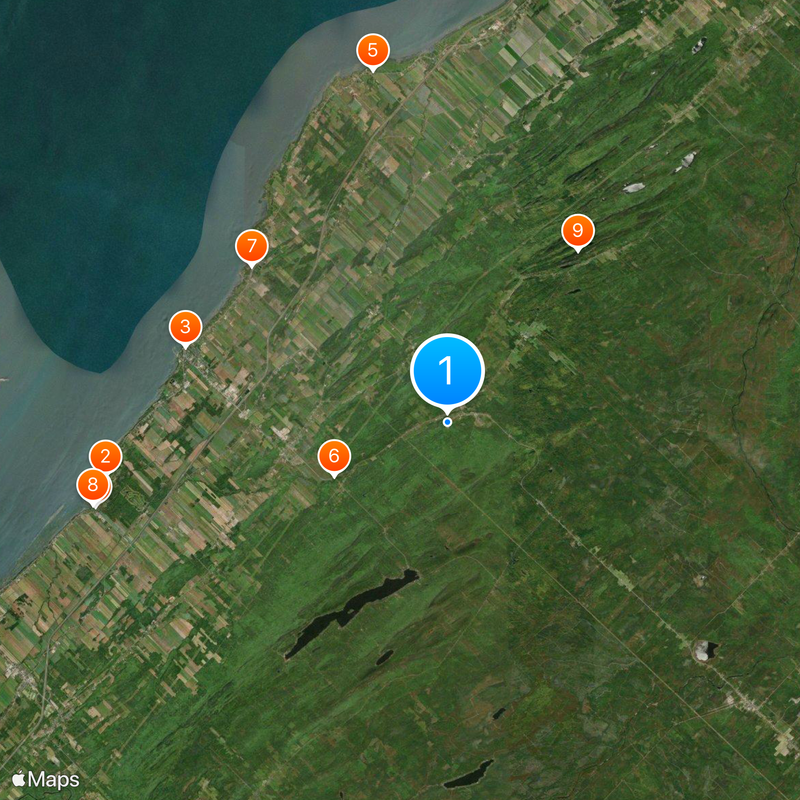 Canada orientale Mappa