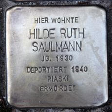 Stolperstein dedicated to Hilde Ruth Saulmann