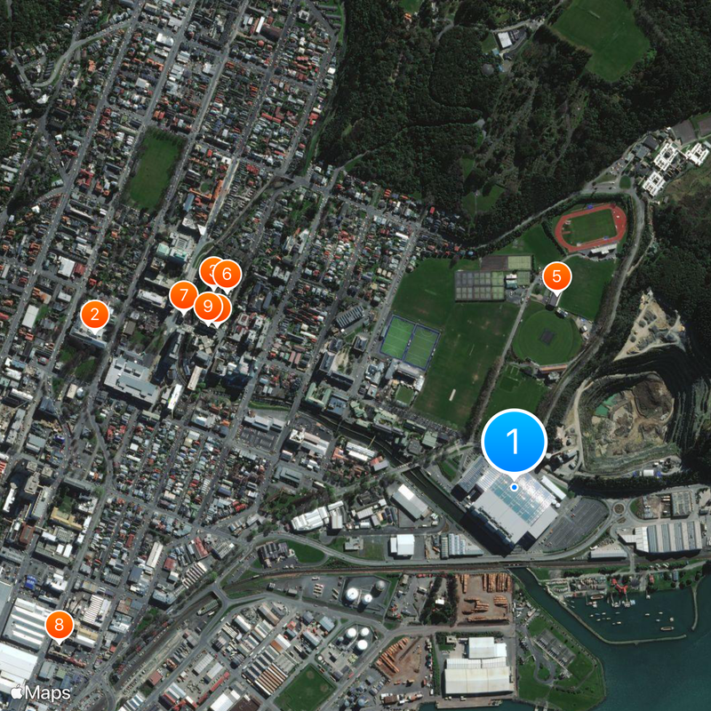 Forsyth Barr Stadium Mapa