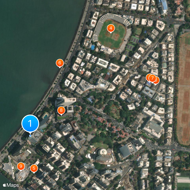 Trident Nariman Point Map