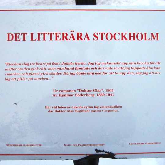 Literary sign:   Hjalmar Söderberg 1868 - 1941