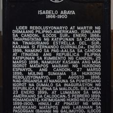 Isabelo Abaya historical marker