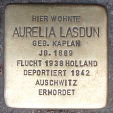 Stolperstein dedicated to Aurelia Lasdun