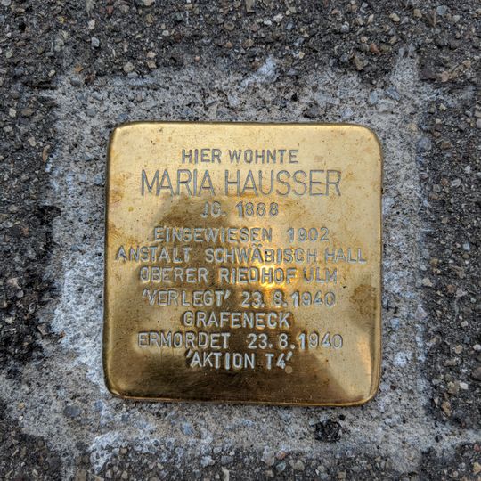 Stolperstein en memoria de Maria Hausser