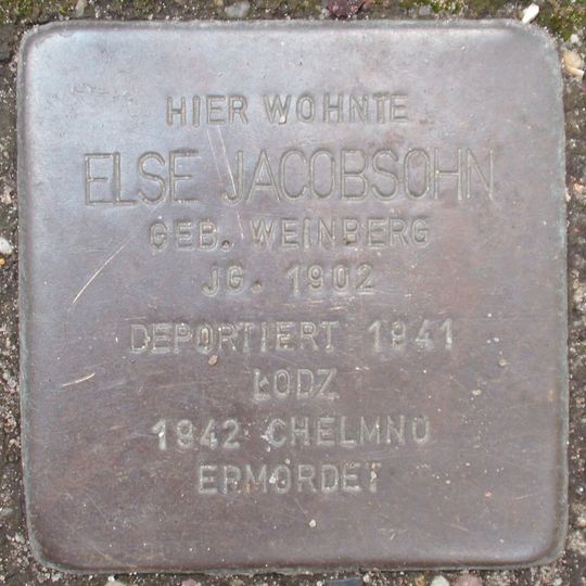 Stolperstein en memoria de Else Jacobsohn