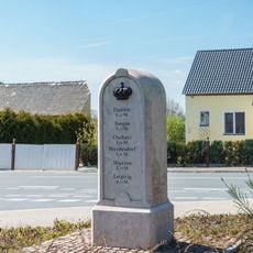 Kgl.-sächs. Postmeilenstein Bahnhof