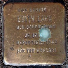 Stolperstein dedicated to Edith Cahn