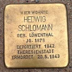 Stolperstein dedicated to Hedwig Schlomann