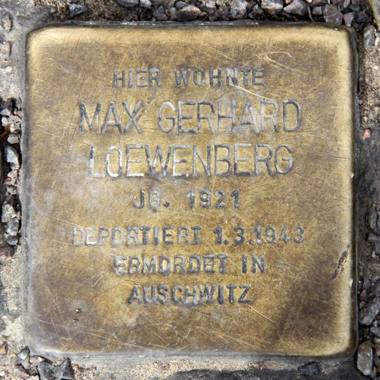 Stolperstein à la mémoire de Max Gerhard Loewenberg