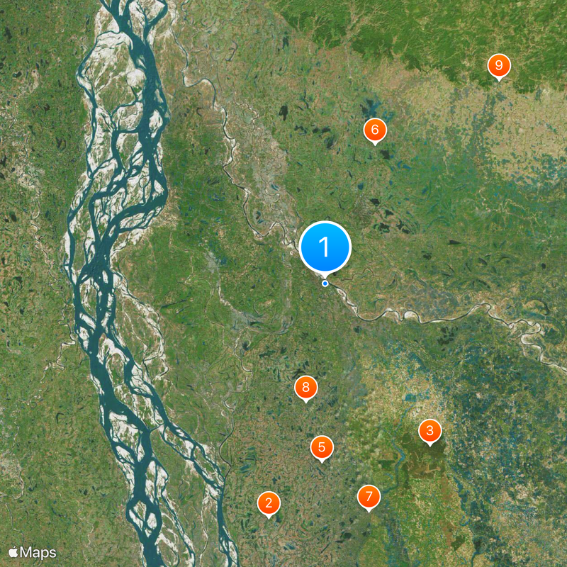 Jamalpur District Mapa