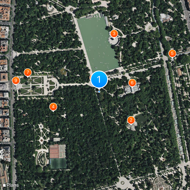 Jardins do Retiro Mapa