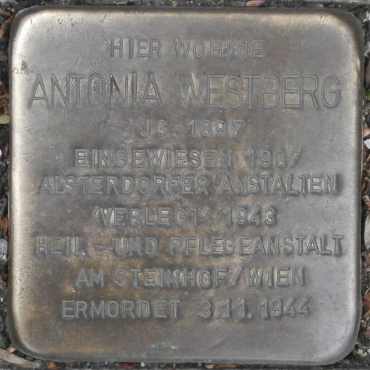 Stolperstein en memoria de Antonia Westberg