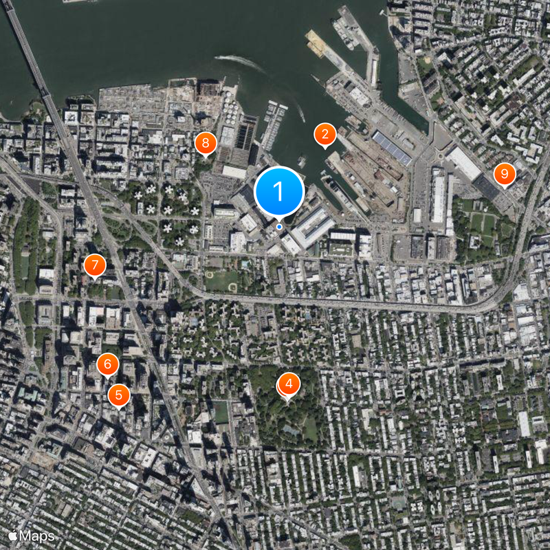 Sistema de vapor de la Ciudad de Nueva York Mapa