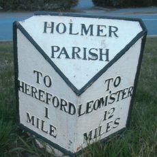 Milepost, Holmer Road, opp. warehouse