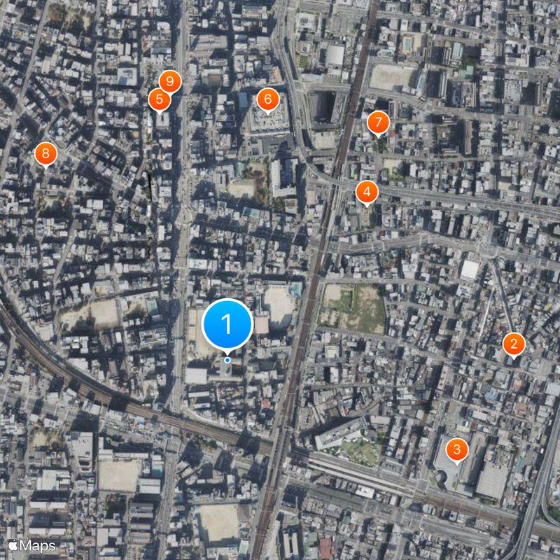 Lycée municipal Imamiya Map
