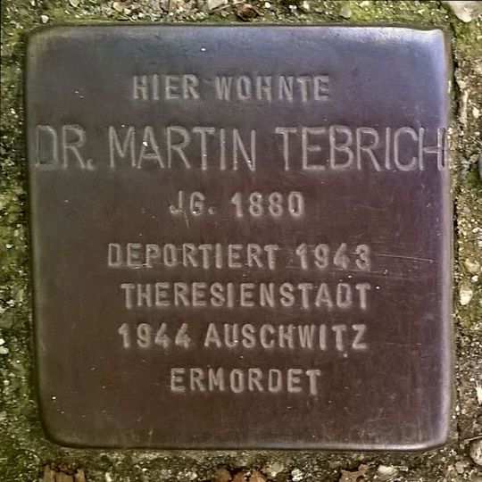 Stolperstein en memoria de Martin Tebrich