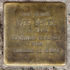 Stolperstein en memoria de Inge Seidel