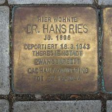 Stolperstein em memória de Hans Ries