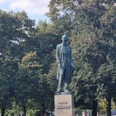 Statue of Josef Mánes by Bohumil Kafka