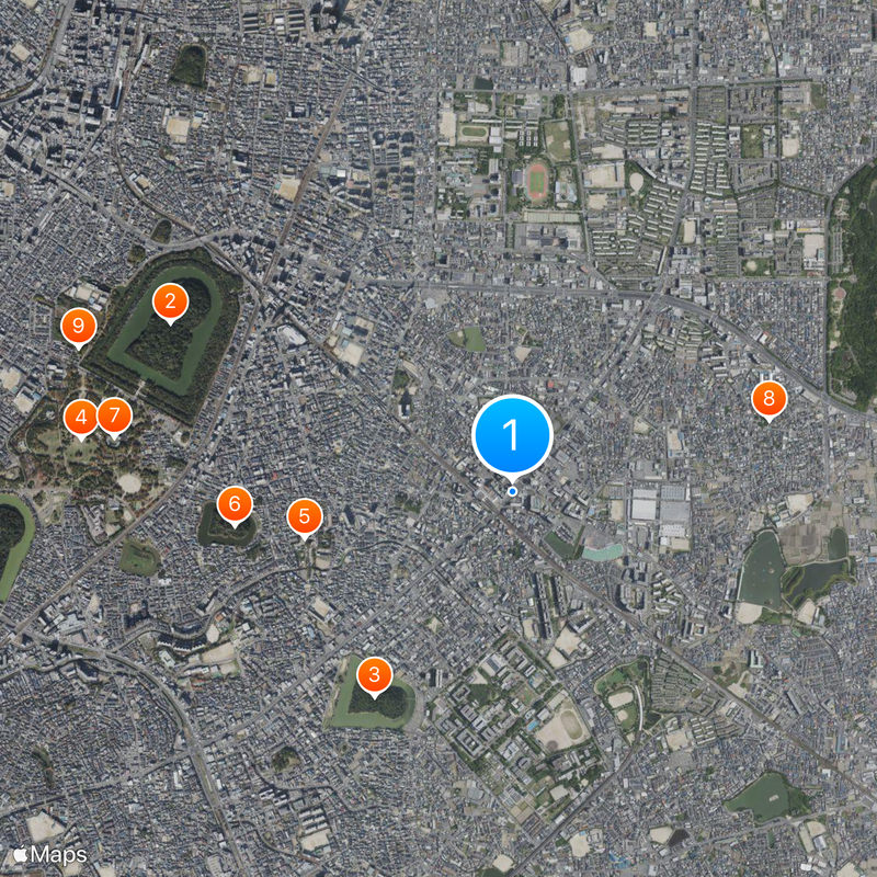 Nakamozu Station Map