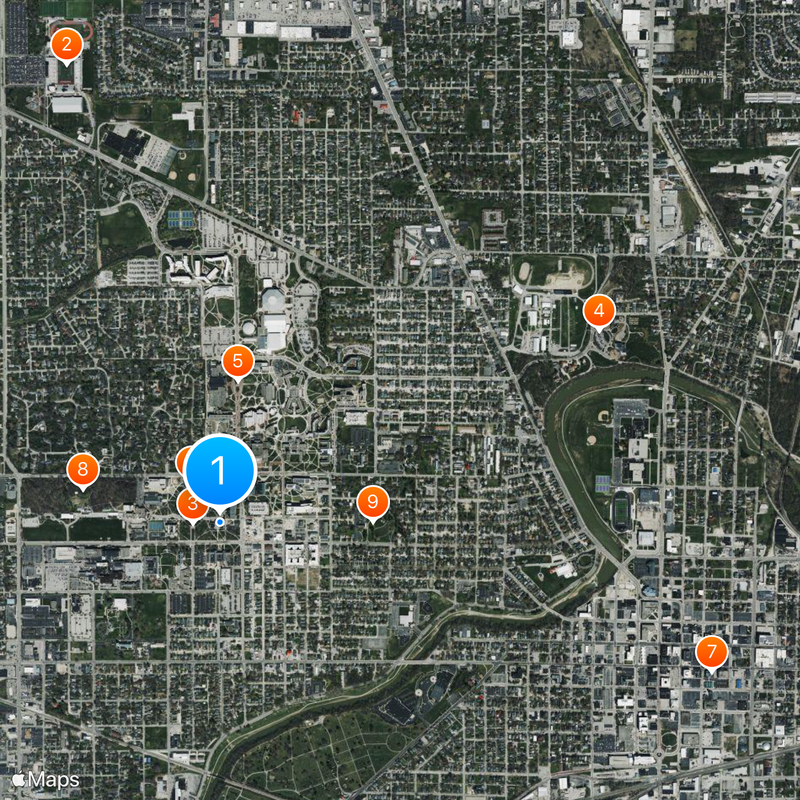Ball State University Map