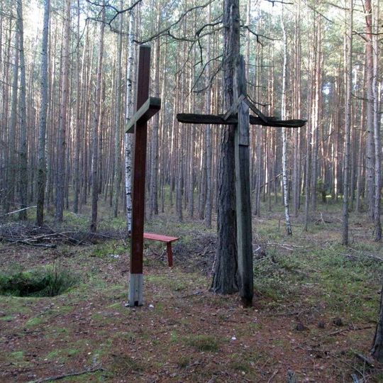 Kříž západně od kaple u Litého