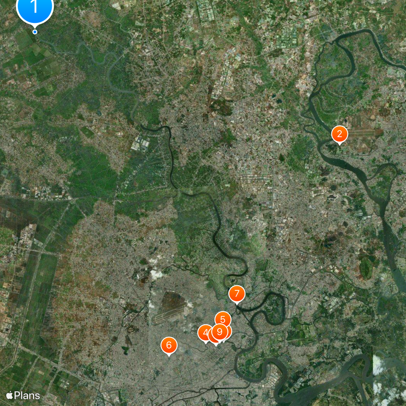 Tunnels de Củ Chi Carte