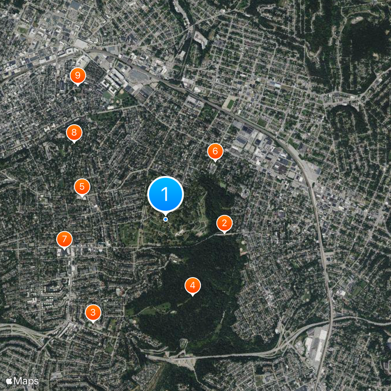 Cimetière d'Homewood Carte