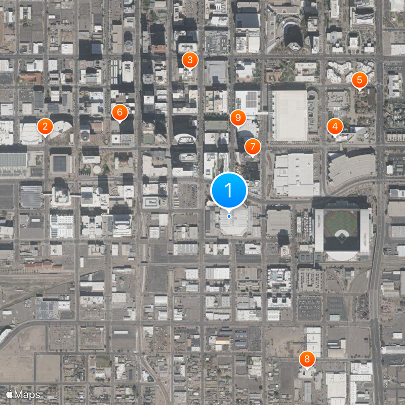Footprint Center Map
